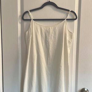 white slip dress